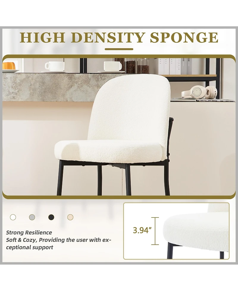 Dyhome Bar Stools Set of 4, 28 Inches Modern Counter Height Bar Stools with High Back Metal Legs, Upholstered Tall Barstools for Kitchen Island, Cafe,