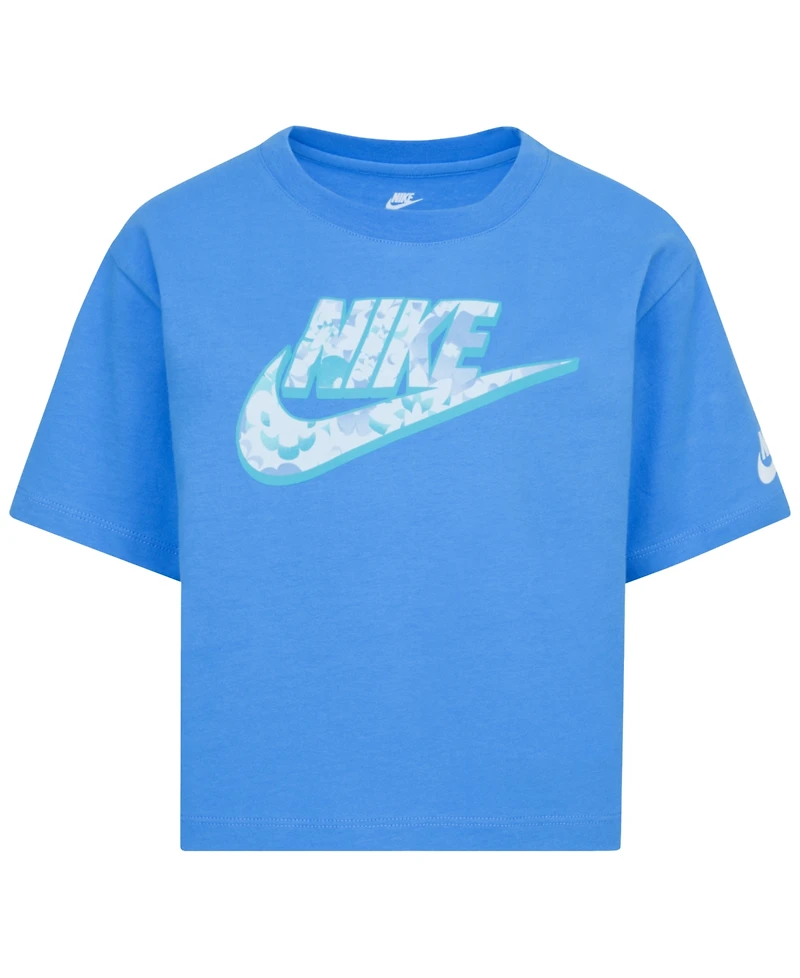 Nike Toddler Girls Flow-Ral Relaxed Blue Beyond T-Shirt