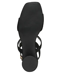 Anne Klein Women's Felipa Flower Embellished Block Heel Dress Sandals