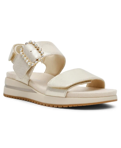 Anne Klein Women's Evanti Buckle Double Strap Sporty Sandals