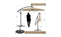 Slickblue Umbrella with Integrated Led Lights for Evening Outdoor Spaces