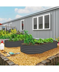 Outsunny 2PCS Raised Garden Bed, Beds for Gardening,