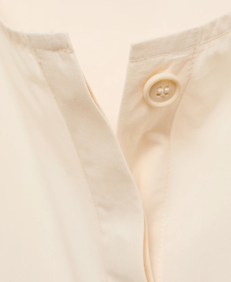 Mango Women's Chest Pocket Cotton Blouse