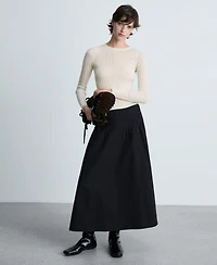 Mango Women's Ribbed Round Neck Sweater