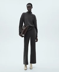 Mango Women's Corduroy Perkins Neck Sweatshirt