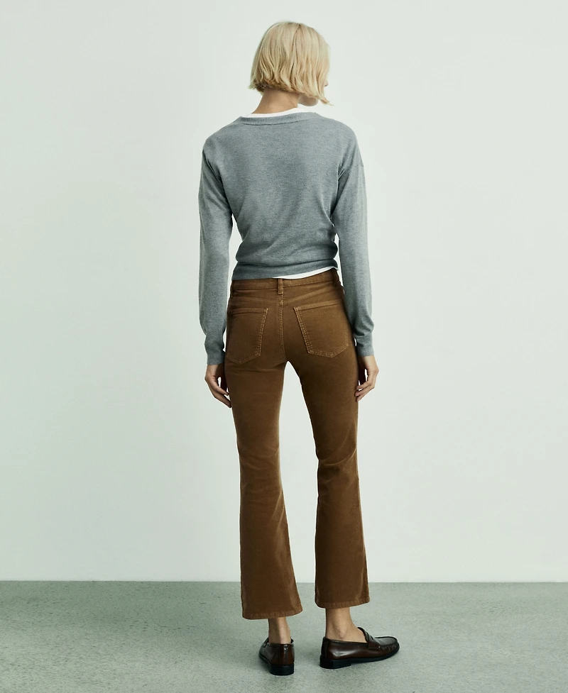 Mango Women's Corduroy Bootcut Jeans