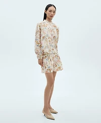 Mango Women's Floral Dart Shorts