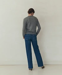 Mango Women's Maternity Wide Leg Jeans