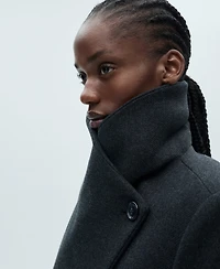 Mango Women's Belted Woolen Coat