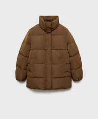 Mango Women's Hood Quilted Coat