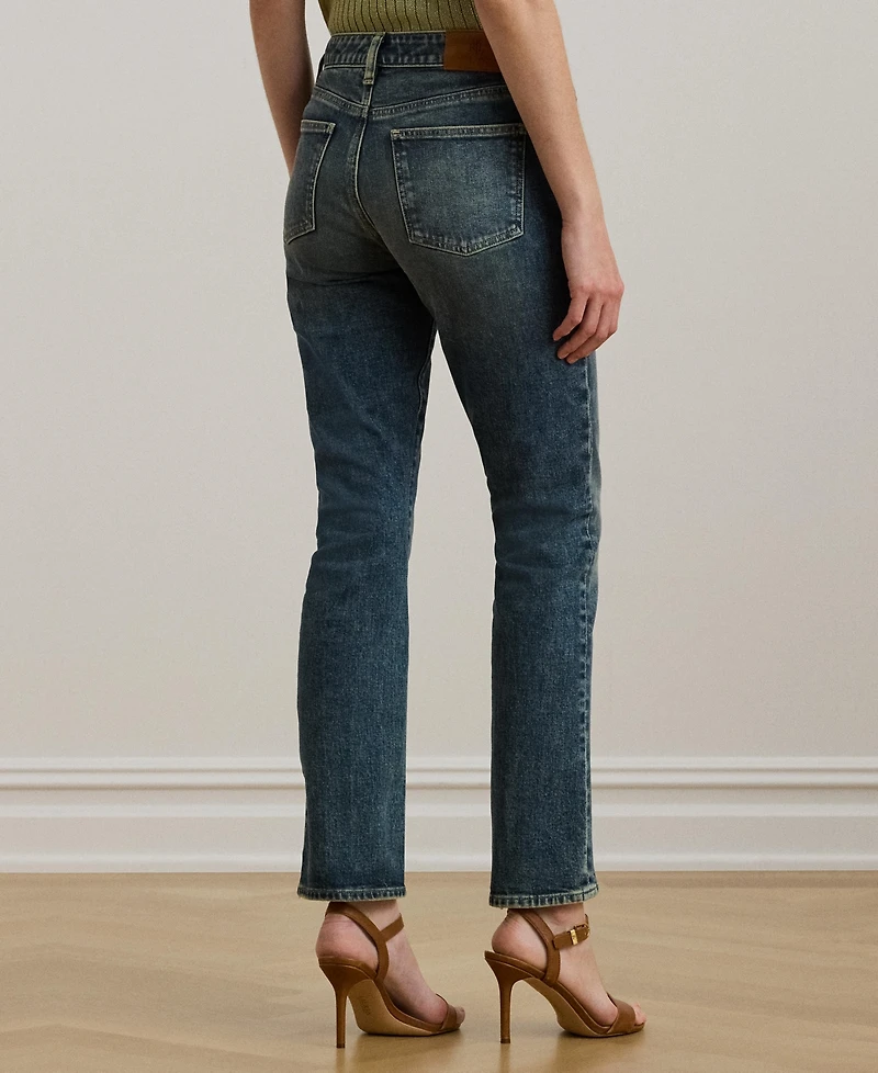 Lauren Ralph Women's Mid-Rise Straight Ankle Jeans