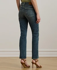 Lauren Ralph Women's Mid-Rise Straight Ankle Jeans