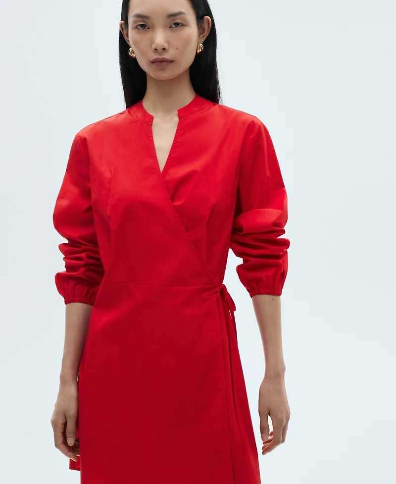 Mango Women's Cotton Wrap Dress