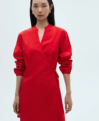 Mango Women's Cotton Wrap Dress