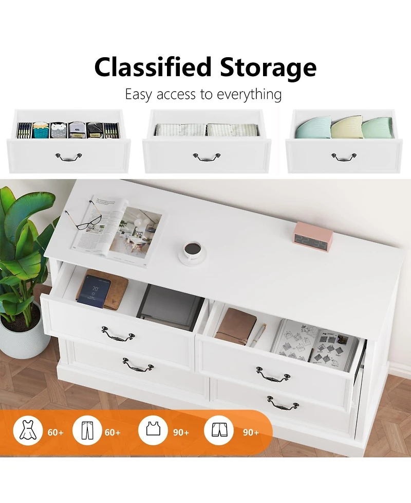 gaomon Dresser for Bedroom with 6 Drawers