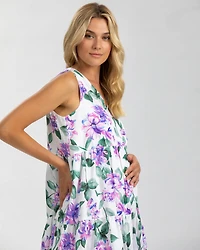 Pietro Brunelli Maternity Floral Printed Sleeveless Melody Dress