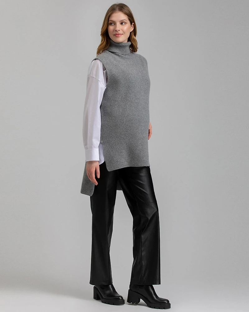 Maternity Straight & Stretchy Leather Romeo Trousers
