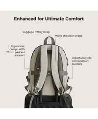 Soar 25L 180° Open Clamshell Travel Backpack Set Grey