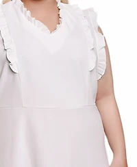 Ny Collection Plus Flutter Sleeve Scuba Dress