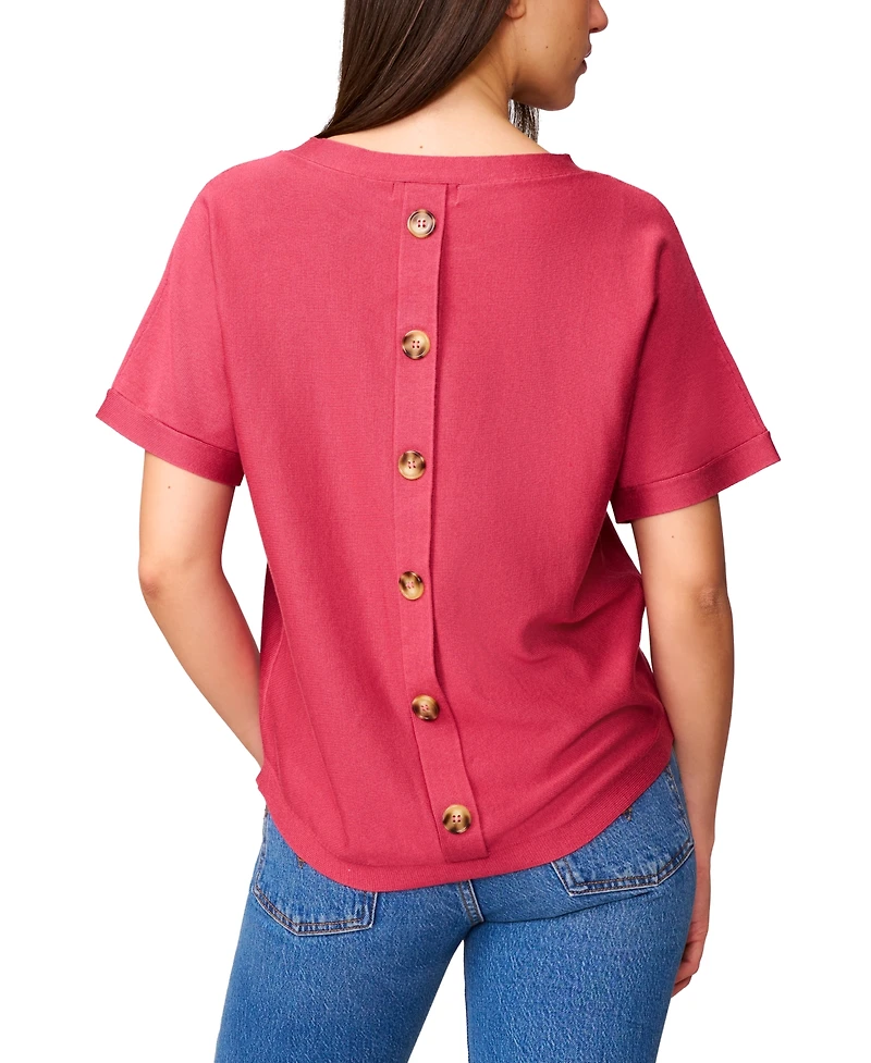 Melissa Paige Women's Button-Back Dolman-Sleeve Sweater