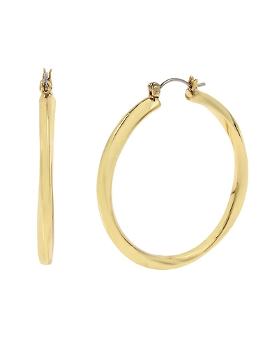 Steve Madden Woven Twist Large Hoop Earrings