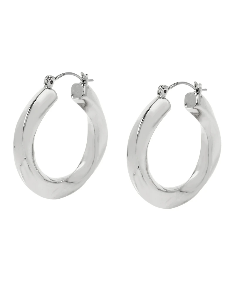Steve Madden Woven Twist Medium Hoop Earrings