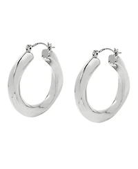 Steve Madden Woven Twist Medium Hoop Earrings
