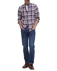 Barbour Men's Tailored-Fit Bridport Linen-Blend Plaid Shirt