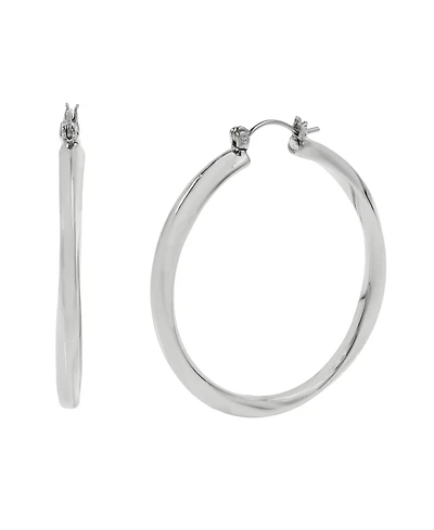 Steve Madden Woven Twist Large Hoop Earrings