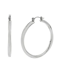 Steve Madden Woven Twist Large Hoop Earrings