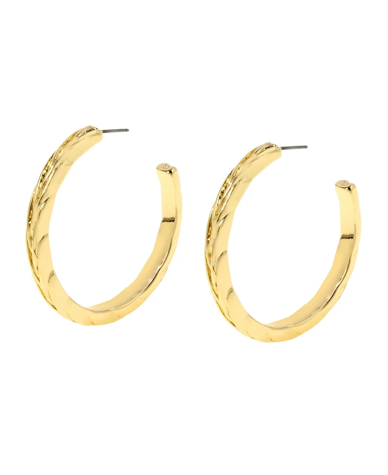 Steve Madden Woven Large Hoop Earrings