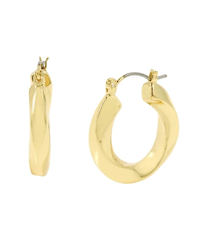 Steve Madden Woven Twist Small Hoop Earrings