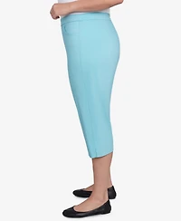 Alfred Dunner Plus Classic Flat Front Allure Clamdigger Pants