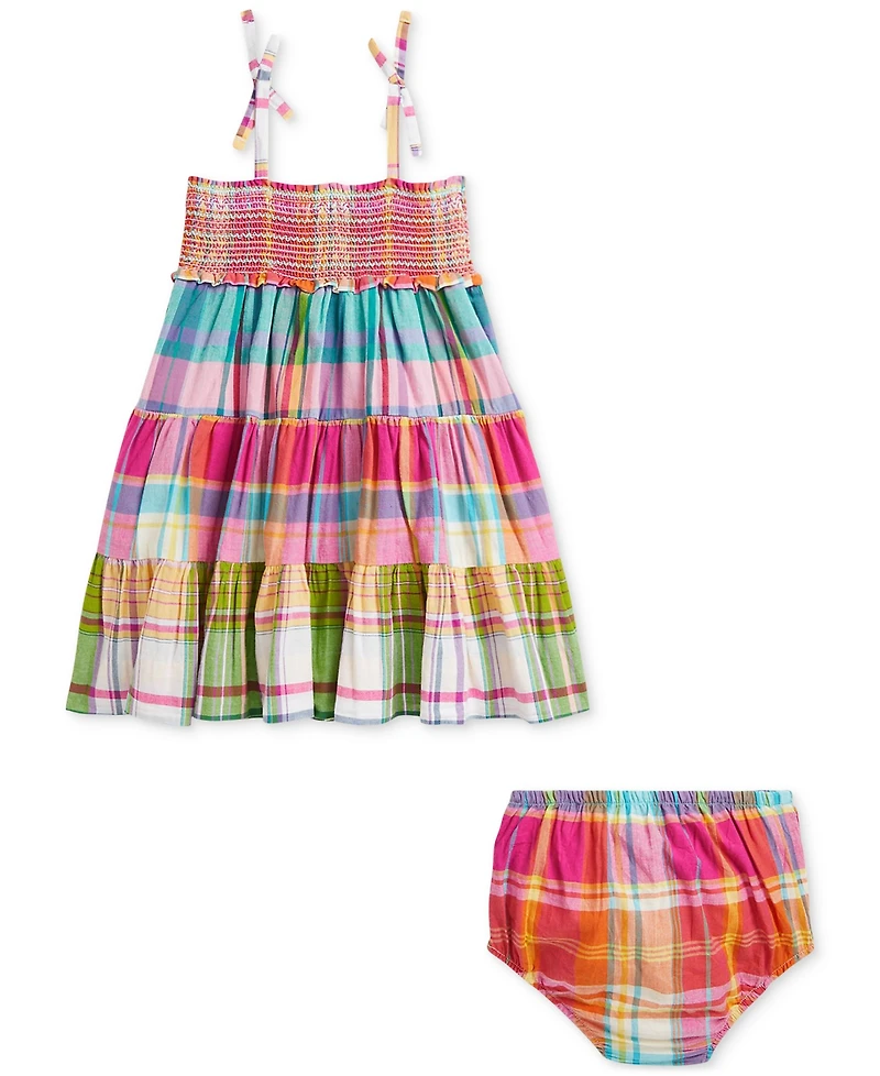 Polo Ralph Lauren Baby Girls Cotton Madras Smocked Dress