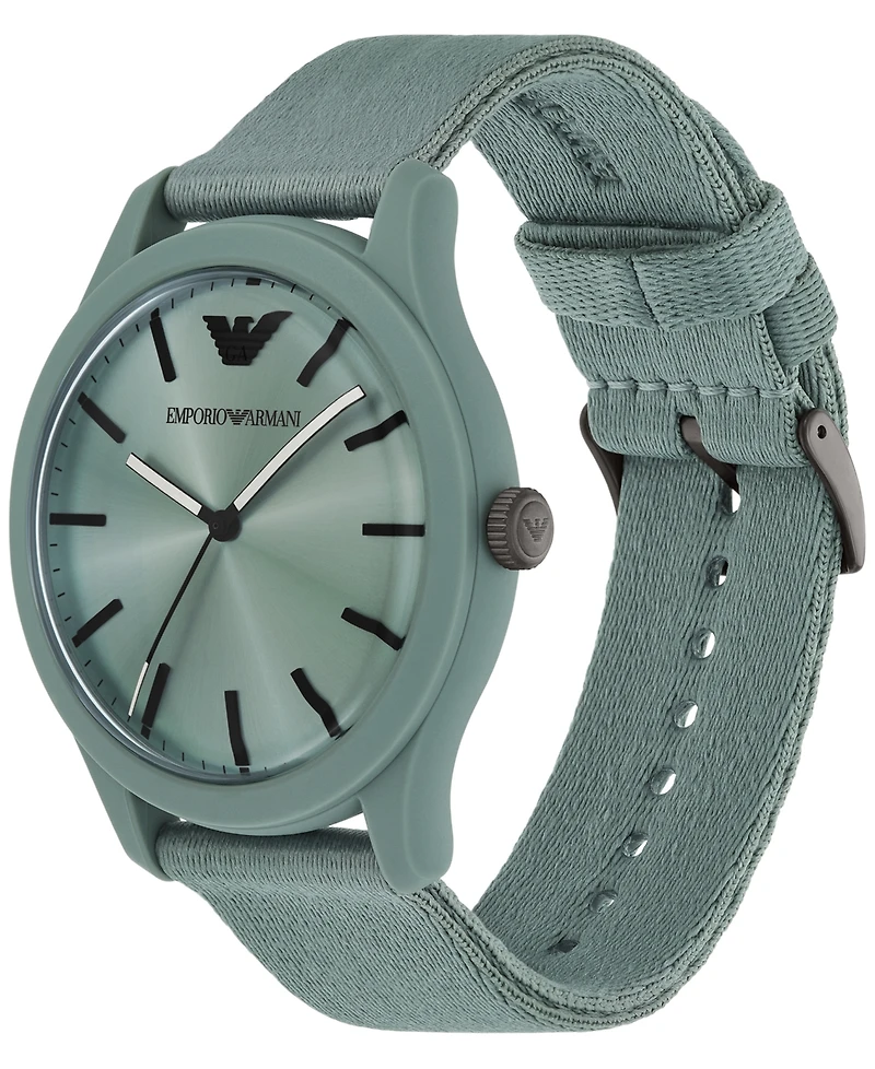 Emporio Armani Men's Green Tide Ocean Material Strap Watch 45mm