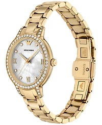 Emporio Armani Women's Gold-Tone Stainless Steel Bracelet Watch 32mm