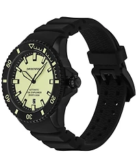 Emporio Armani Men's Automatic Sea Explorer Black Silicone Strap Watch 43mm