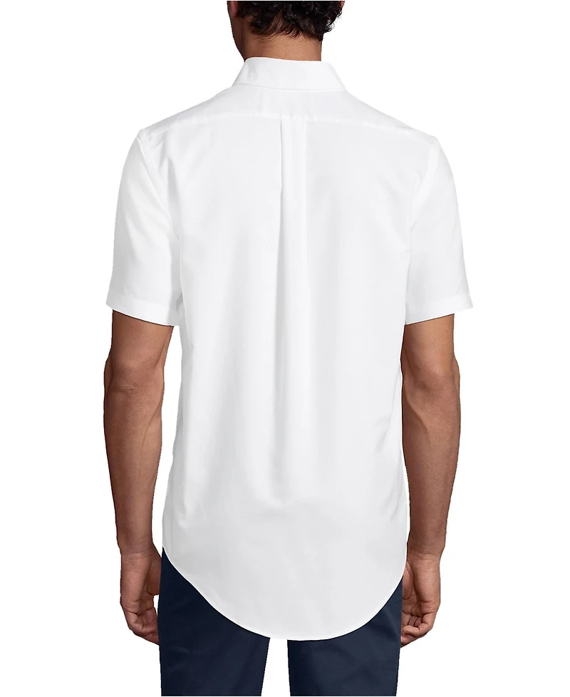 Lands' End Men's Short Sleeve Oxford Dress Shirt