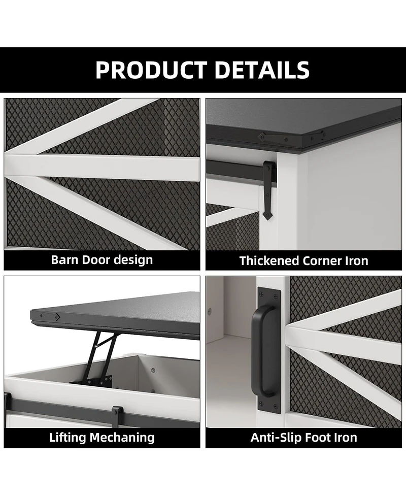 gaomon Lift Top Coffee Table, Coffee Table with Storage Shelf/Hidden Compartment, Lift Tabletop Dining Center Table for Home Living Room Office