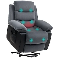 Homcom Power Lift Massage Chair Recliner with Heat for Elderly