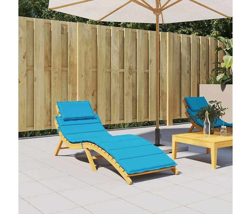 Sun Lounger Cushion Blue 73.2"x22.8"x1.6" Oxford Fabric