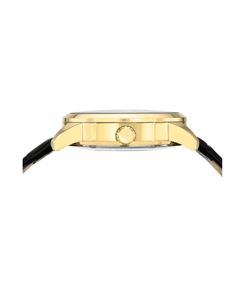 Cassius Automatic Skeleton Gold Tone & Black Men's Watch 802ECAL