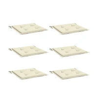 Garden Chair Cushions 6 pcs Cream 15.7"x15.7"x1.6" Oxford Fabric