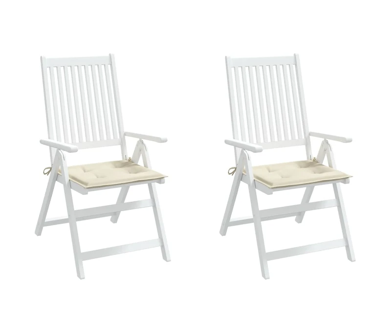 vidaXL Chair Cushion Set of 2 Cream Oxford fabric