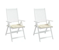 vidaXL Chair Cushion Set of 2 Cream Oxford fabric