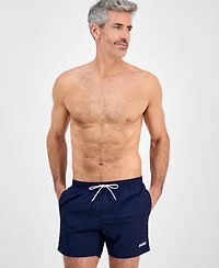 Boss by Hugo Men's Mooneye Outlined Logo Drawstring 3" Swim Trunks