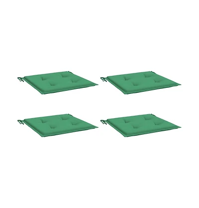 vidaXL Garden Chair Cushions 4 pcs Green 19.7"x19.7"x1.2" Oxford Fabric