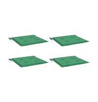 vidaXL Garden Chair Cushions 4 pcs Green 19.7"x19.7"x1.2" Oxford Fabric