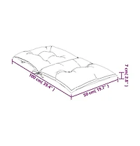 vidaXL Garden Lowback Chair Cushions 4 pcs Cream 39.4"x19.7"x2.8" Fabric