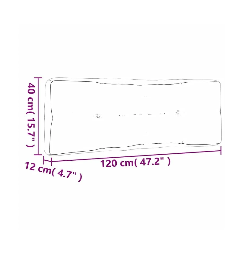 Pallet Cushion Anthracite 47.2"x15.7"x4.7" Fabric